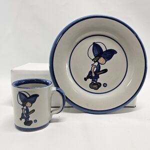 Louisville Stoneware Baseball Mug + Plate Handcrafted Ceramic Made in Kentucky